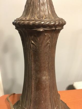 Antique Art Nouveau Ornate Cast Bronze Lamp Base 22 