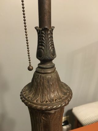 Antique Art Nouveau Ornate Cast Bronze Lamp Base 22 