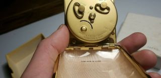 Vintage Phinney Walker Traveling Alarm Clock Made In Japan w box 5