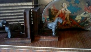 vintage arts and craft bookends shnauzer 3