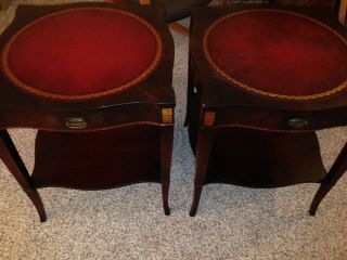 Early Pr Of Stickley Signed End Tables Leatherbrass Pulls Priced To Sell Today