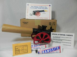 Vintage Conestoga Big Bang Cast Iron Carbide Cannon Model 10fc Org Box Paperwork