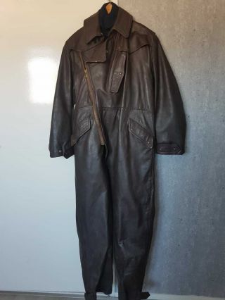 Ww2 Luftwaffe Leather Aviator Suit