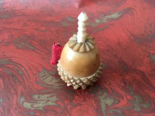 Antique Victorian Vegetable Ivory Tape Measure - Sewing Notion