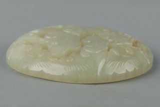 Chinese Exquisite Hand - carved Ganoderma Carving Hetian jade Pendant 3