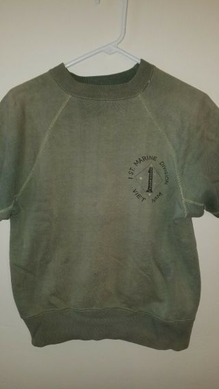 1st Marine Division Viet Nam Guadalcanal Vtg Sweatshirt