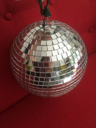 Rotating 1970s Mirror Disco Ball Shades Of Saturday Night Fever Perfect Cond