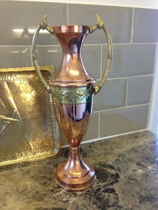 French Art Deco Copper And Bronze Vase 1920 