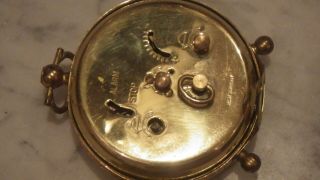 BLESSING WEST GERMANY AND SEMCA VINTAGE BRASS TABLE WIND UP ALARM CLOCKS SMALL 2