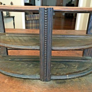 Antique Wooden Shelving Unit from Sewing Machine Decorative Trim Display Hang 6