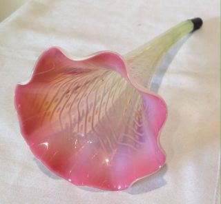Antique Glass Epergne Flue - Multicolour Vaseline Glass