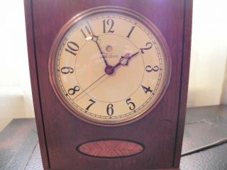 Telechron 4h - 173 Mantle Shelf Mahogany Wood Clock -