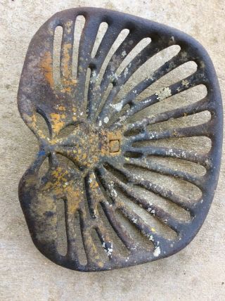 Cast Iron Tractor Seat Unknown Maker Marked R45 Old Antique