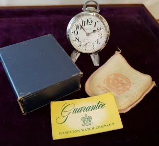 Vintage 16s Hamilton 21j 992b Railway Special Pocket Watch Box And Papers