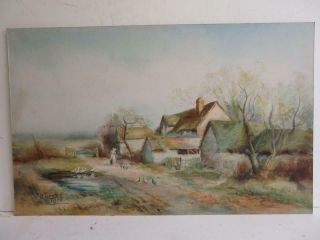 Really Old Painting Antique Water Colour Signed 1915
