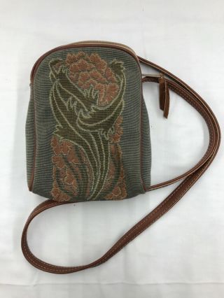 Handmade Arts & Crafts Leather And Fabric Ladies Purse