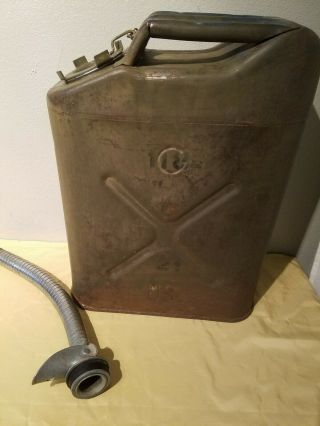 Usmc Army Metal Gas Jerry Can Military Fuel Can With Nozzle