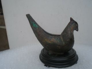 Interesting ancient looking bird shaped metal vessel ODD MYSTERY CURIOSITY ITEM 3