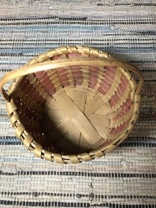 SWEET OLD ANTIQUE CHIPPEWA NATIVE AMERICAN INDIAN BASKET WITH PROVENANCE AAFA 3