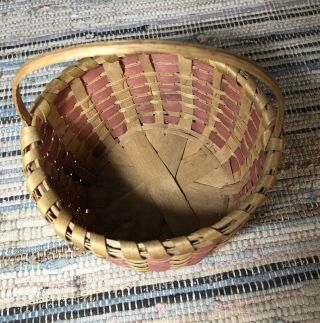 SWEET OLD ANTIQUE CHIPPEWA NATIVE AMERICAN INDIAN BASKET WITH PROVENANCE AAFA 5