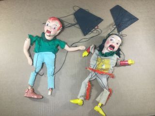 Vintage Marionette Puppet Howdy Doody Summerfall Winterspring & Disney Peter Pan