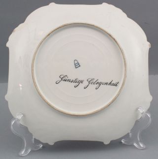 Antique ROYAL VIENNA Gunstige Gelegenheit Porcelain Plate Young Couple 8