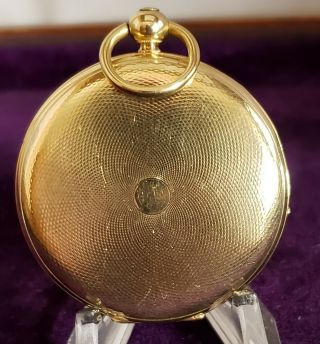 Rare Vintage Hyde & Sons 18k Solid Gold 15j Detached Lever Pocket watch 3