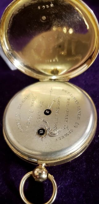 Rare Vintage Hyde & Sons 18k Solid Gold 15j Detached Lever Pocket watch 5