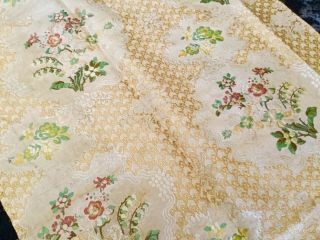 Early 1800s Unique Pattern Antique Gold French Silk Brocade 5