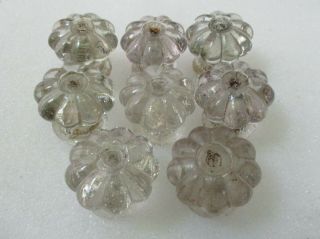 8 Antique Period Sandwich Glass Style Furniture Drawer Pulls Knobs Chest Drawer