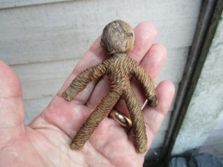 An Antique Hand Made Folk Art String Made Doll C1900?