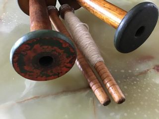 7” Wooden Industrial Bobbin Reels With 9” Spools. 3