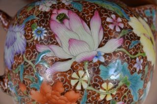 Chinese Porcelain Jug Millefleur Flower Design Qianlong Mark Republic Period 3