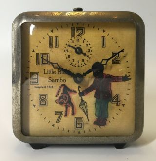 Little Black Sambo Alarm Clock 1946 Black Americana