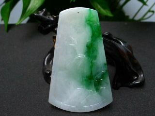 100 natural jade A goods hand - carved Guanyin amulet pendant 733 6