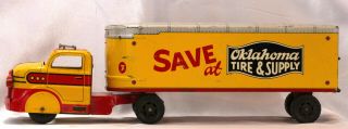 Vintage Marx Tin Toy Truck Otasco Oklahoma Tire And Supply Company Delivery Van