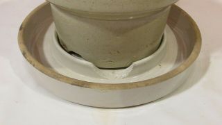 Antique Vintage Stoneware Jamesway Chicken Waterer Feeder Farm Advertising Crock 4