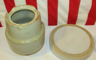 Antique Vintage Stoneware Jamesway Chicken Waterer Feeder Farm Advertising Crock 7