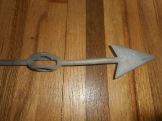 Vintage Antique Primitive Cast Aluminum Weathervane Directional Arrow 3