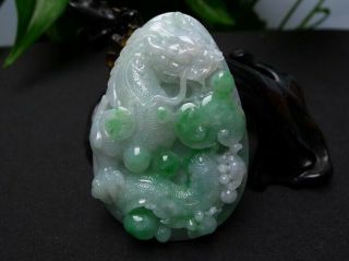 100 natural jade A goods hand - carved dragon jade 725 3