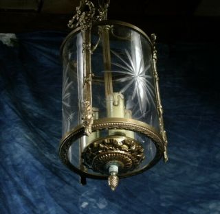 Antique / Vintage French Bronze Lantern Light Hall Living Room.