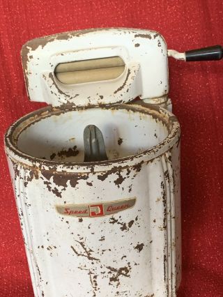 Antique Speed Queen Maytag Toy Wringer Washing Machine Dry Cell Battery Powered 2