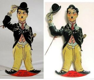 RARE 1920 Charlie Chaplin Tin Litho 