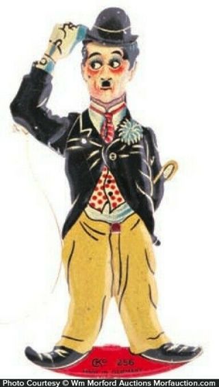 RARE 1920 Charlie Chaplin Tin Litho 