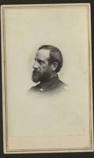 Civil War Era Cdv Union Officer From Massachusetts