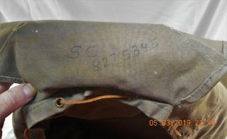 vintage large canvas backpack rucksack w/leather straps aluminum frame very rare 5