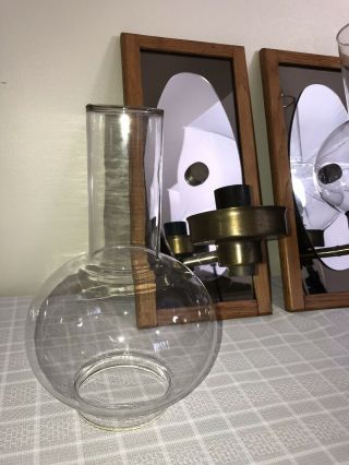 A 70s Space Age glass Globe sconces.  Mid Century Modern MCM 3