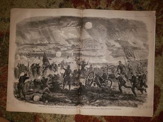 The Battle Of Gettysburg Civil War General James Longstreet 1863 Sketch Print