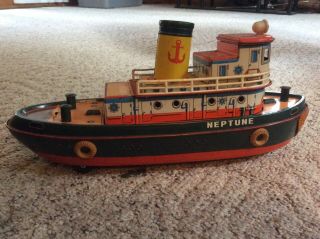 Tin toy boat Neptune no flaws 2