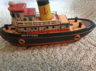 Tin toy boat Neptune no flaws 3
